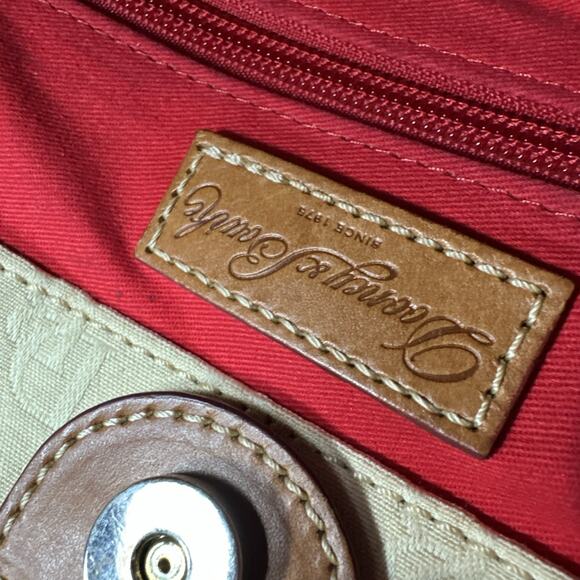 DOONEY & BOURKE Light Tan MEDIUM Canvas Leather Snap Handbag - Picture 15 of 16